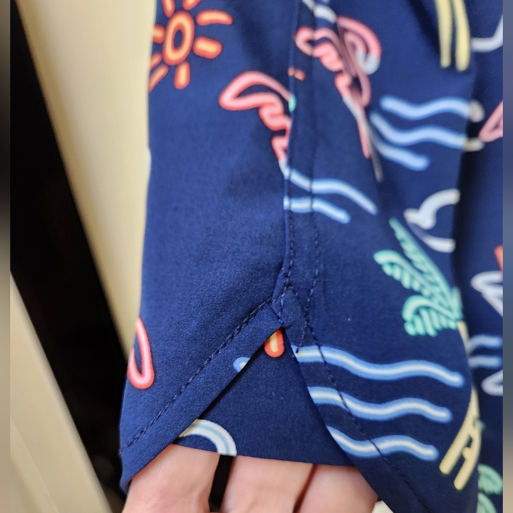 Chubbies Men's Navy Neon Print  Pullover, Size L,  NWOT - Picture 8 of 9